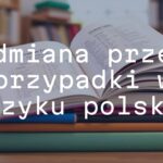 A stack of colorful books with Polish grammar titles, open pages showing noun declension tables, warm lighting, educational atmosphere, realistic.