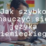 A person studying German with a laptop, notebook, and flashcards, surrounded by German language media, bright and motivational atmosphere, realistic.